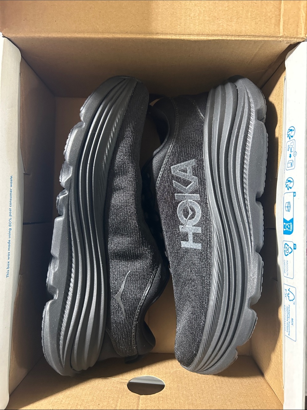 Hoka Black Knit Running Shoes